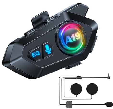 JZAQ Motorcycle helmet bluetooth headset Motorcycle Helmet Speakers Automatic Answer Music Control Earphone,120 Hours Playing time High Sound Quality System 1000mAh IP7 Waterproof