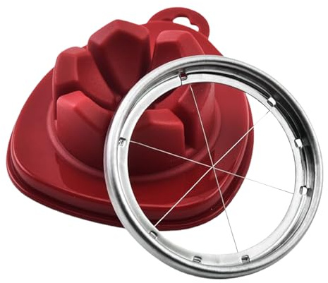 Bajbumgn Cortador De Huevos Cocidos - Rebanador De Huevo Robusto,Cortador De Acero Inoxidable Con Base Antideslizante Para Decoración De Alimentos Cocina Hogar Preparación De Ensaladas