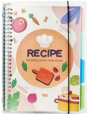 Morjakey receptbok för att skriva själv A5, spiralbunden kokbok själv skriva, kokbok att skriva själv, DIY Recipe Book själv skriva, Cookbook Backbuch skriva mina recept