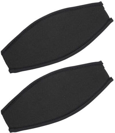 YELARXI Mask Strap Cover, Diving Mask Straps Hair Protector Waterproof Swimming Accessories & 2 Pcs & Neoprene & Black-Fitting for (Diving/Snorkeling/Swimming/Water Sport)