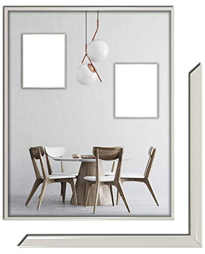 myposterframe Atlas Bilderrahmen 31 x 41 cm Kunststoff 41 x 31 cm Weiß mit Kunstglas klar 1 mm