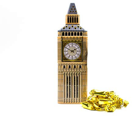 Big Ben Souvenir Devon Toffees Traditional Sweets Tin - Individually Wrapped Toffee Sweet, English Retro Sweets Gift - British Souvenirs Novelty Gifts, Unique Thank You Teacher Gifts for Men & Women