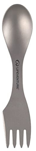 Lifeventure Superlight Titanium Spork with Serrated Cutting Edge | Ideal for Camping or Travel