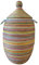Wäschekorb Afrika - S/M/L/XL/XXL - Das Original aus dem Senegal - Afrikanischer Flechtkorb mit Deckel - Fair Trade Korb für Bade- / Wohn- & Kinderzimmer (XXL, Stripes Bunt)