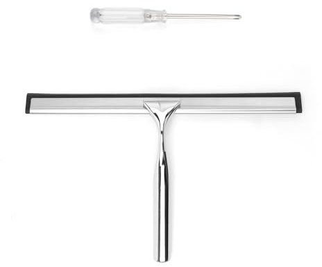 TIANLIN Duschabzieher Silikon, 10 Zoll Abzieher Dusche, Abnehmbar Edelstahl Duschkabinenabzieher, Kieselgel Fensterabzieher, für Badezimmer Küche Spiegel Fliesen Desktop Autoglas