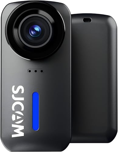 SJCAM C110 Plus 4K 20MP fickactionkamera | 6-axlig gyro, 170° FOV, WiFi, 29,9 m undervattensvattentät lämplig för vloggning och livestreaming, inbyggd högtalare och mikrofon, med hjälmmonteringssats