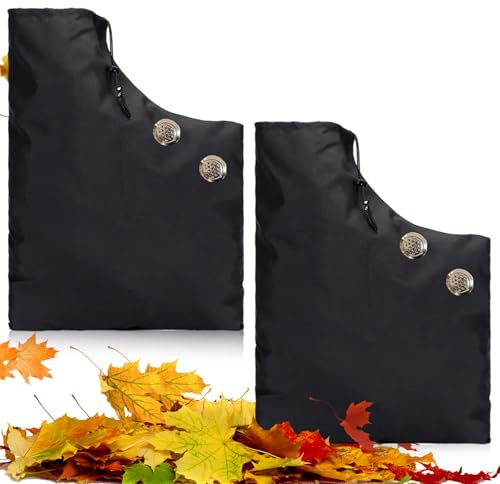 2 Sac pour Aspirateur Souffleur - Noir Sac Pour Aspirateur Souffleur Universel - Convient à La Plupart des Souffleurs de Feuilles Sous Vide, AdaptéS Aux Pelouses Et Aux Jardins