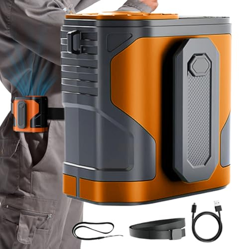 Sghtil Ventilatore Da Vita - Ventaglio Rinfrescante Indossabile Per Collo | Dispositivo Raffreddatore Ricaricabile con Torcia e 100 Velocità per Uomini Bambini Viaggi