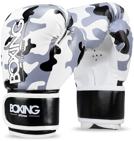 Kids Boxing Gloves, Boxing Gloves for Children 3-9 Youth Boys Girls Toddler PU Cartoon Sparring Training Boxing Gloves for Punching Bag, Kickboxing, Muay Thai, MMA (Black)