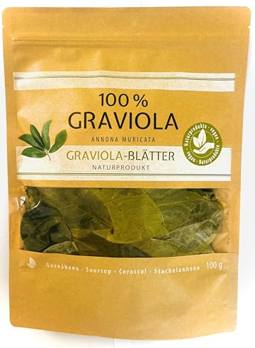 100 g de feuilles COROSSOL de qualité supérieure, sans pesticides. Naturelles directement du fabricant allemand Graviola.de (additif pour le bain)