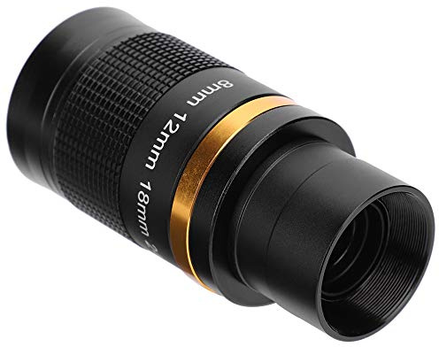 Ocular de Zoom Continuo de 8 a 24 mm para telescopio astronómico, Ocular de Zoom Negro de 1,25 Pulgadas con Amplio Campo de visión y Recubrimiento Multicapa para la Luna, los