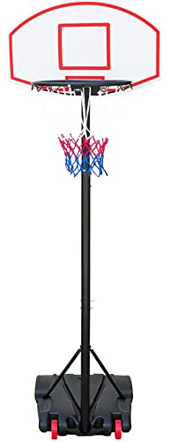 Display4top Adjustable 179-209cm Portable Basketball Hoop,Portable Basketball Stand on Wheels