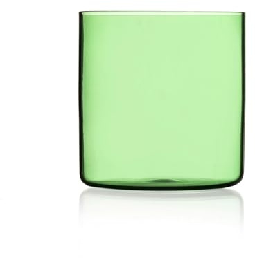 Ichendorf Milano Tumbler Grün | Zylinderkollektion Extra Light Farbe | 31 cl | Borosilikatglas | handgefertigt