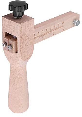 FLEXMAN Utensili da Taglio per Pelle, Taglierina per Strisce di Pelle a Mano in Legno, Utensile da Taglio Regolabile con 3 Lame, Strumenti Fai da Te per Tagliare Strisce e Cinghie