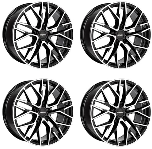 4x Carmani rims alloy rims 20 Ludwig 7,5x17 ET45 5x108 black polish compatible with Land Rover Discovery Freelander Range Rover Evoque