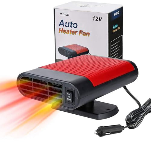SUJAHHUJIQ Car Heater Defroster, Portable Car Heaters Fast Heating Quickly Defrost Defogger Demister Vehicle Heat Cooling Fan Auto Windshield Ceramic Heater Plug in Cigarette Lighter,12V 150W