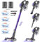 Authmic Akku Staubsauger 36000Pa/50Min/450W, Staubsauger Kabellos, Kabelloser Staubsauger mit 1.6L Staubbehälter und 4 HEPA Filters, Stielstaubsauger Anti-Tangle-Bürste für Teppich,Hartböden,Tierhaare