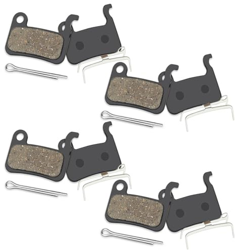 Bike Brake Pads,4 Pairs Resin Bicycle Brake Pads,32.2mm*27mm Bike Disc Brake Pads Compatible with Shimano Deore XT LX SLX Hone Alfine Saint,for Mountain Bike/Road Bike/Ebike/MTB