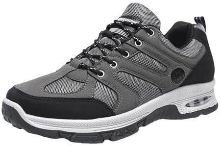 Scarpe da Trekking,Scarpe Trekking Uomo Estive, Caccia Scarponcini da Passeggio Impermeabili Scarponi da Montagna Leggere Sportive per Camminata Escursionismo Trail Hiking Grigio 43