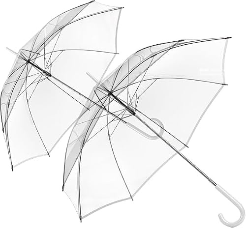 GOODS+GADGETS® Parapluie Transparent en Bâton - Diamètre 100 cm