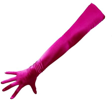 BOJHGO 70 cm långa stretch silke satin scenhandskar dam