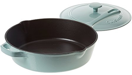 Cuisinart 12 Chicken Fryer Cast Iron, Light Blue