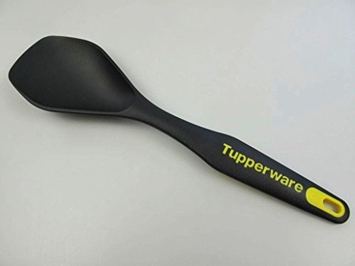 TUPPERWARE redo att användas serveringssked svart-gul D166 servering P 21054