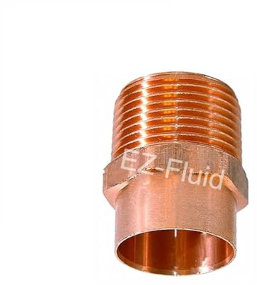 EZ-FLUID Plumbing 1-1/4 C X MIP LF Copper Male NPT Adapter Pressure Copper Fittings,Sweat Solder Connection for Residential,Commercial Tube Pipe (1)