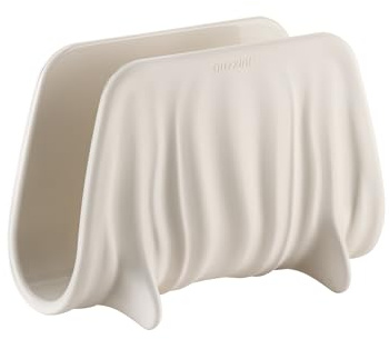 Guzzini - Tierra, Servilletero de Plástico Reciclado - Blanco Leche, 16 x 8 x h11 cm - 197200156