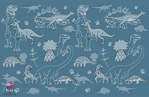 VELOFLEX 4639988 – Skrivbordsunderlägg Dino, bokbindning, motiv, 39 x 60 cm, skrivbordsunderlägg av kartong, målarunderlägg, pysselunderlägg