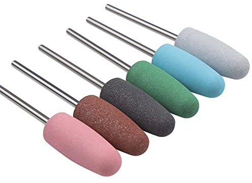 Silikon fräsar för nagelsvarv Set 6 st. Nagelglans polerare. Pärlor från 180 till 800