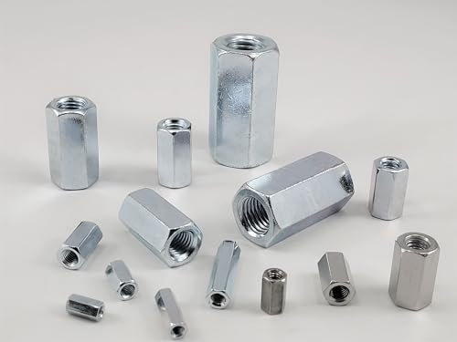 Lot de 5 manchons filetés galvanisés M20 x 60 mm