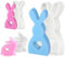 2 Stück Osterhase Silikonform, Silikonformen Gießformen Ostern, 3D Kaninchen Gießform Ostern, Silikonformen Ostern Hase, Silikonform Zum Gießen, Silikonforme Gipsformen Frühling für DIY Handwerk(C)