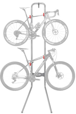 CXWXC Fahrradständer Boden Für 2 Fahrräder,Fahrrad Abstellständer Wandhalterung Belastbar bis 55kg/120 Pound Pound,Freistehende Fahrradhalter,Fahrradständer Wand Indoor Garage Lagerung im Freien