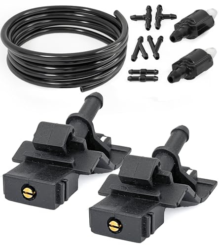 Click&Fit Windscreen Washer Jets Repair Kit Compatible with Toyota Corolla Camry Auris Avensis RAV4 Prius C-HR Highlander, Lexus RX450h IS250 – Screen wash Wiper nozzles, Check valves, Hose