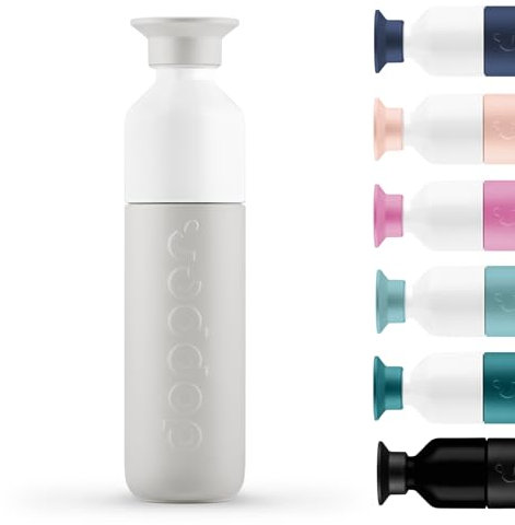 Dopper Insulated Gentle Grey Thermosflasche 350ml - Doppelwandig, auslaufsicher, hält 24h kalt/9h heiß - Edelstahl Trinkflasche - Thermobecher - Kaffeebecher - Wasser, Tee