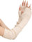 AWOCAN Lange fingerlose Handschuhe Weiche Winter Warme Handschuhe Winter Knit Armstulpen Daumenloch Handschuhe Gestrickt Warm Weben Handschuhe (BEIGE)