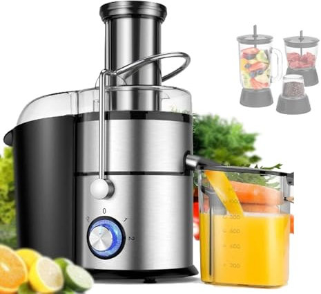 Exprimidor Centrífugo 4 En 1,Exprimidor De Prensado En Frío Para Picar,Moler Y Exprimir,Con 2 Modos,Diseño De Clip De Seguridad,Fácil De Limpiar,Exprimidor Multifuncional