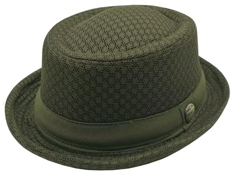 RUIXIA Chapeau Melon D'été Maille Respirant pour Homme Femme Chapeau Plat de Plage D'été Fedora Vintage pour La Plage Voyage Les Fêtes