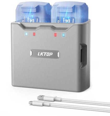 LKTOP Ersatz DJI Mini 4K Akku Ladehub, Mini 2/SE Schnellladegerät für DJI Mini4K/Mini2 Serie Drohne Zubehör USB-C Power Adapter, Parallel Charge Dual Batterien, Ladeentladungsmodus