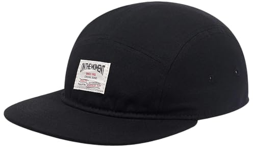 Gorra de béisbol de 5 paneles con visera plana clásica, sombrero de algodón con ala corta y plana, gorras
