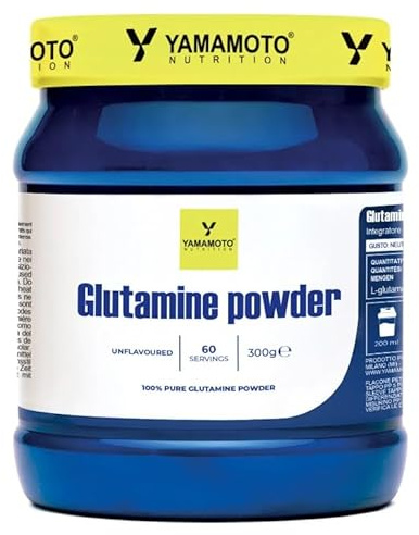 Yamamotò Glutamine Powder 300 grammi - glutammina non aromatizzata - ideale per crescita muscolare - Senza Glutine e Senza Lattosio