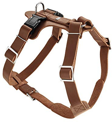 HUNTER AALBORG Hundegeschirr, Leder, S-M/2, cognac