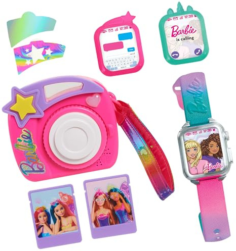 Barbie Photo Filter Play Camera and Play Smart Watch Set with Lights and Sounds, Pretend Play, Kids Toys for Ages 3 Up by Just Play