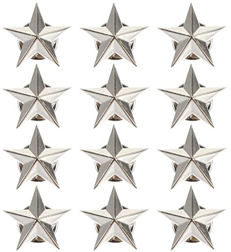 Sternkragen Revers Pin 12 Stücke Stern Brosche Metall Stern Abzeichen Anstecknadel Veterans Day Anstecker Badge Pins für Damen Herren Kleidung Anzug Hut Kostüm Dekoration S Sternhut- Pins