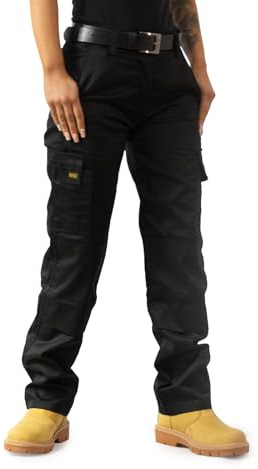 MIG Womens Cargo Combat Work Trousers with Knee Pad Pockets | Women's tactical cargo combat work trousers with knee pad pockets for practical site and trade workwear