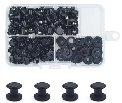 60 uppsättningar Chicago Screw Post Binding Screw Kit (M5 x 6 mm, mattsvart)