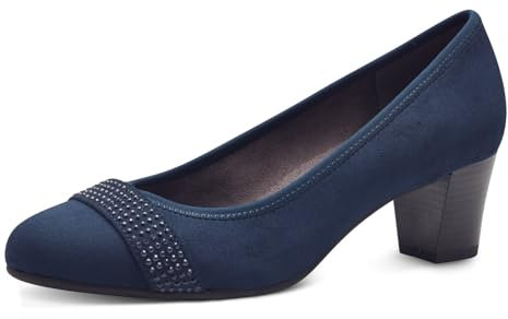 Jana Damen Pumps mit Glitzerdetails Vegan, Blau (Dunkelblau), 40 EU