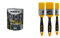 RONSEAL Direct to Metal Paint Storm Grey Satin 750ml & Coral 31416 Zero Paint Brushes with No Loss of Bristle Paintbrush Heads 3 Piece Pack Set, Yellow, Set of 3