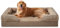 JOEJOY Extra großes Orthopädisches Hundebett, extra großes waschbares Katzenbett Hundekissen mit Wabenstruktur und abnehmbarem wasserdichte Fütterung Schaumstoff hundebett orthopädisch Braun